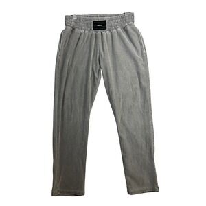 Talentless Boxing Sweatpant Women Sz L Gray Mineral Wash Straight Leg High Waist